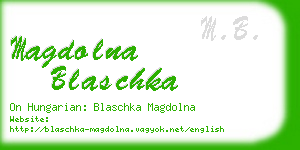 magdolna blaschka business card